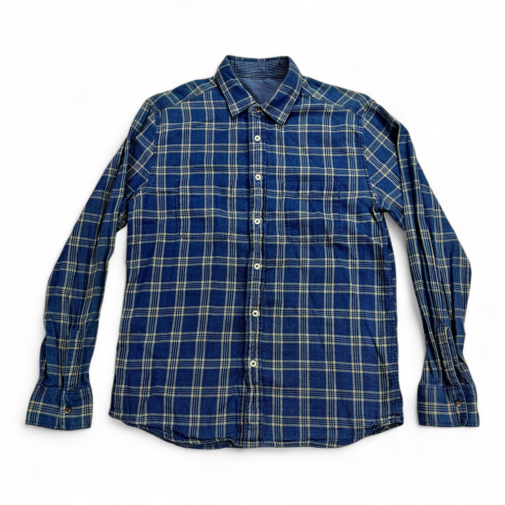 Faherty Reversible Plaid Button-Down Shirt - M - image 1